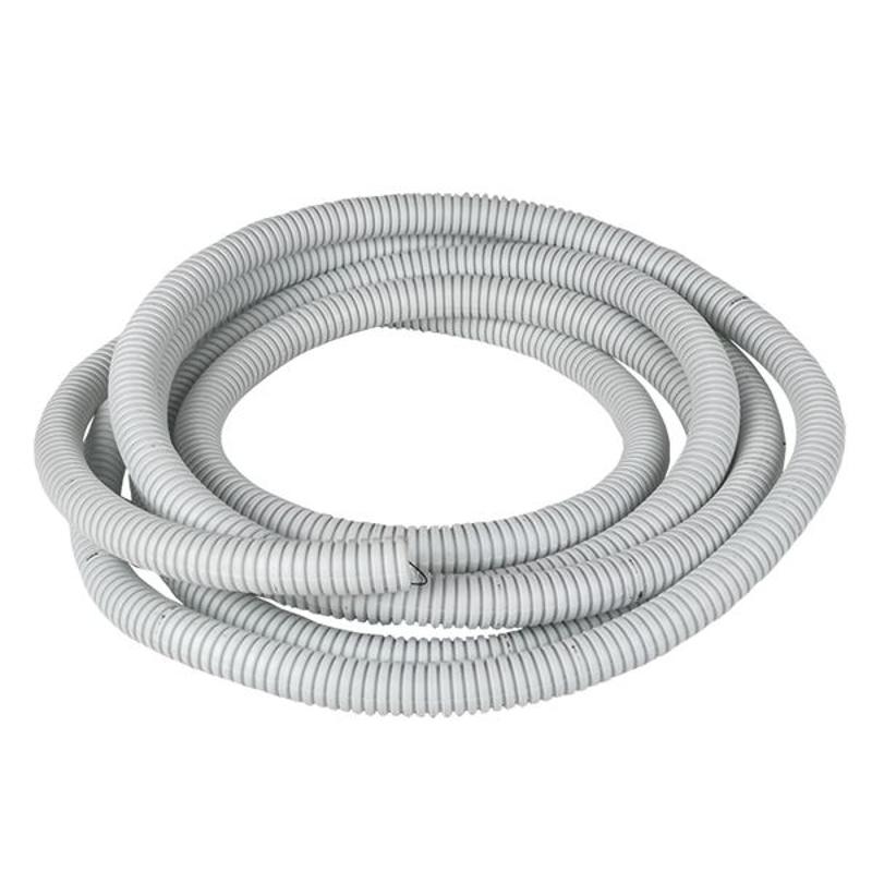 Труба гофр.ПВХ Plast с зондом d25мм (50м) белая EKF