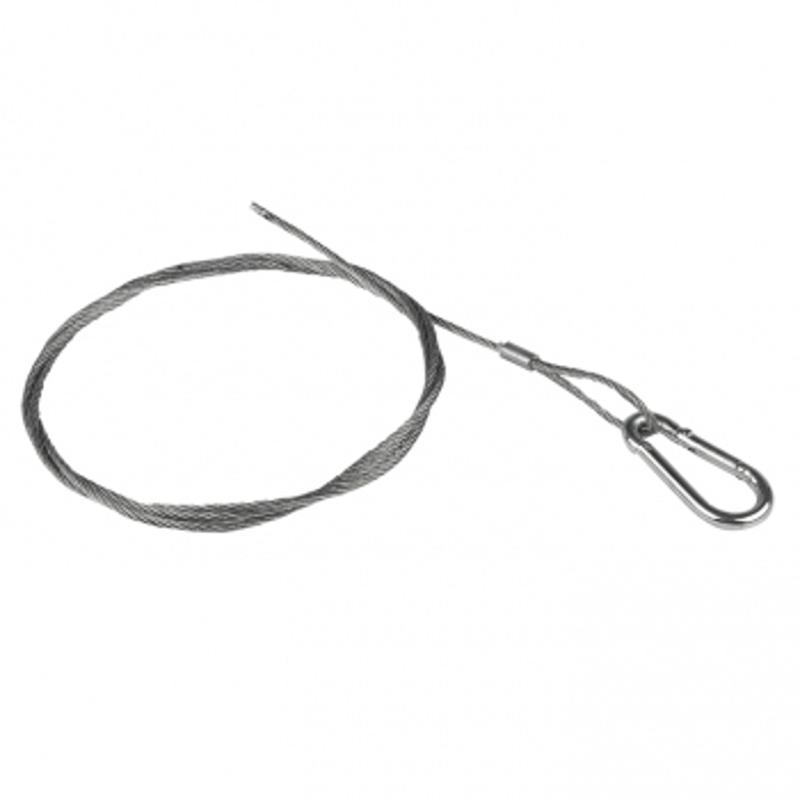 Трос стальной с карабином L=2м (2мм)