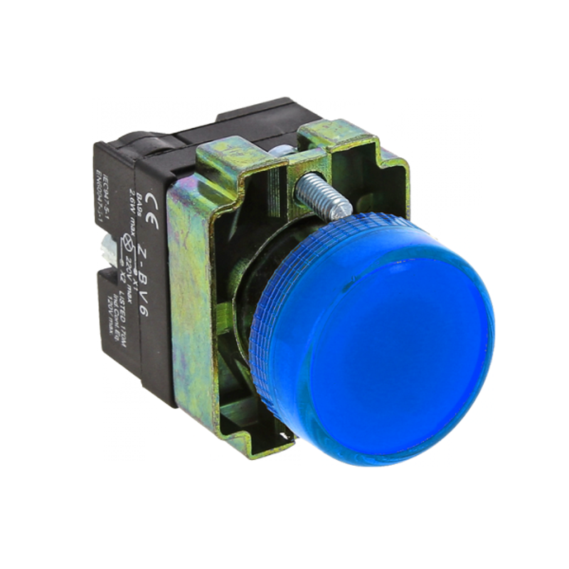 Лампа сигнальная BV66 синяя EKF PROxima