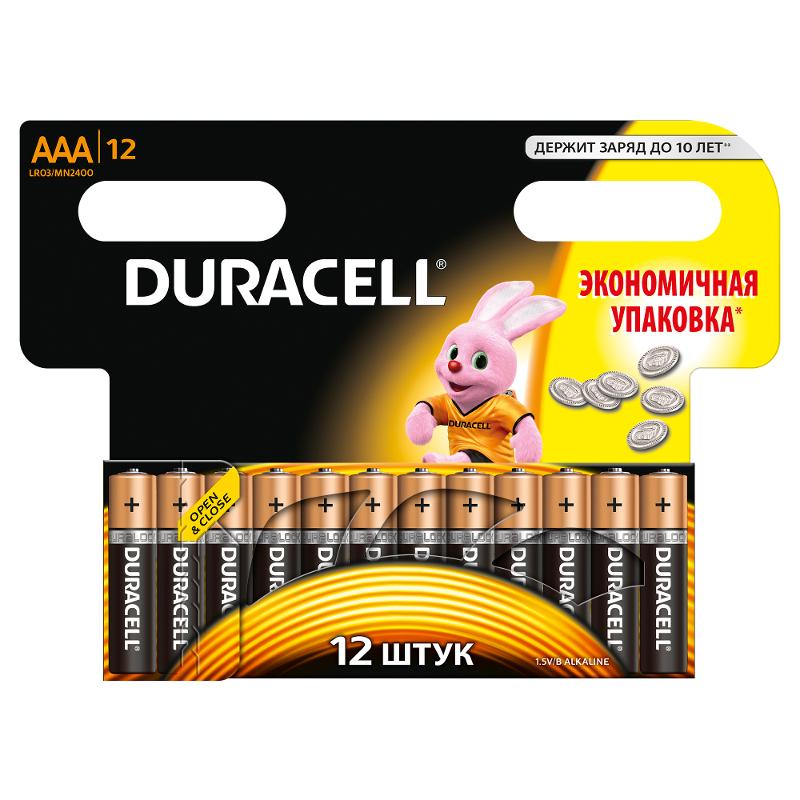 Элемент питания Duracell LR03-12BL BASIC