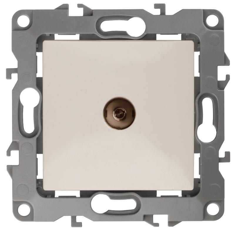 Розетка TV 12-3101-02 одиночная,  слоновая кость