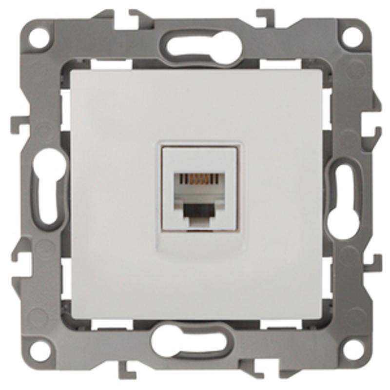Розетка телефонная 12-3105-01 RJ11,  белый