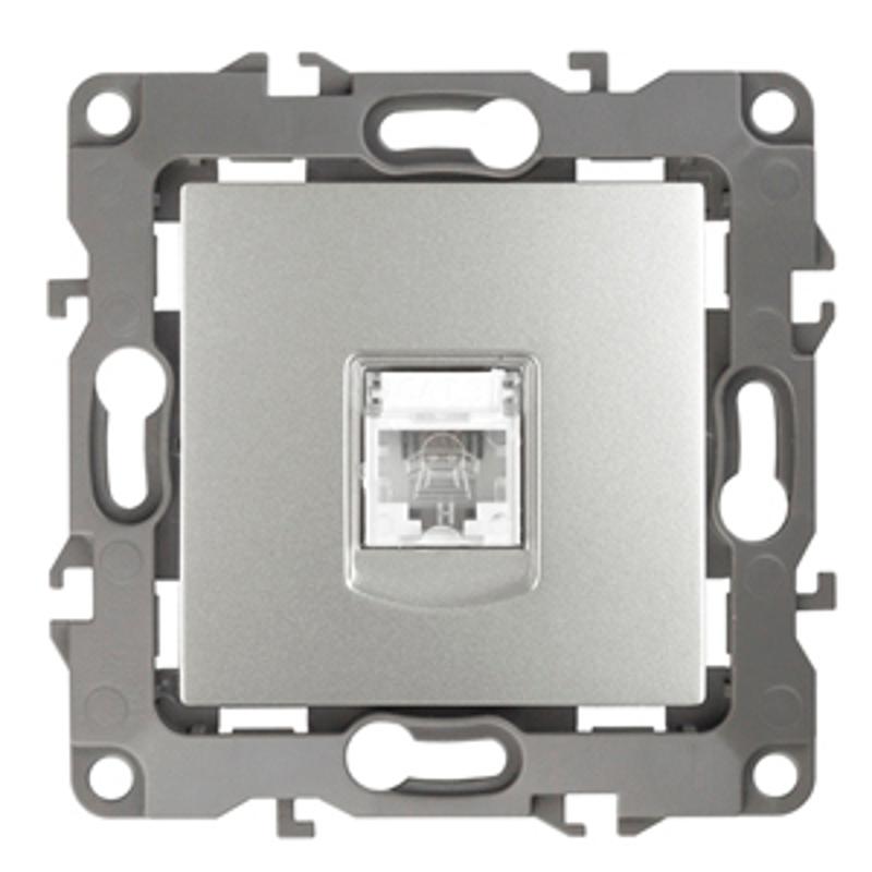 Розетка телефонная 12-3105-03 RJ11,  алюминий