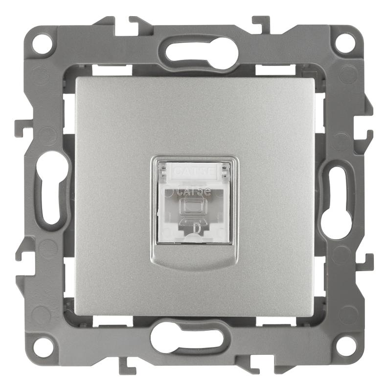 Розетка информационная 12-3107-03 RJ45,  алюминий