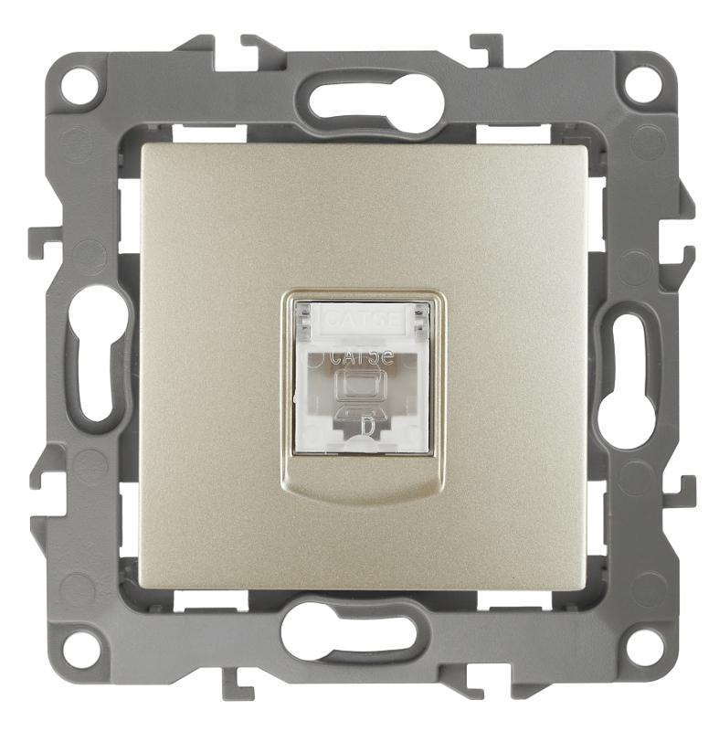 Розетка информационная 12-3107-04 RJ45,  шампань