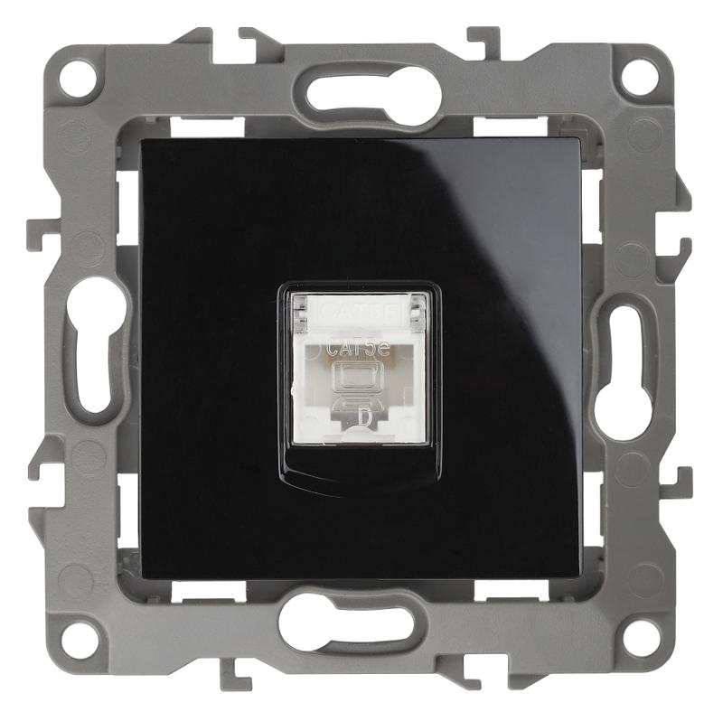 Розетка информационная 12-3107-06 RJ45,  чёрный
