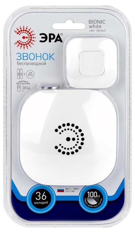 Звонок  ЭРА BIONIC White беспроводной