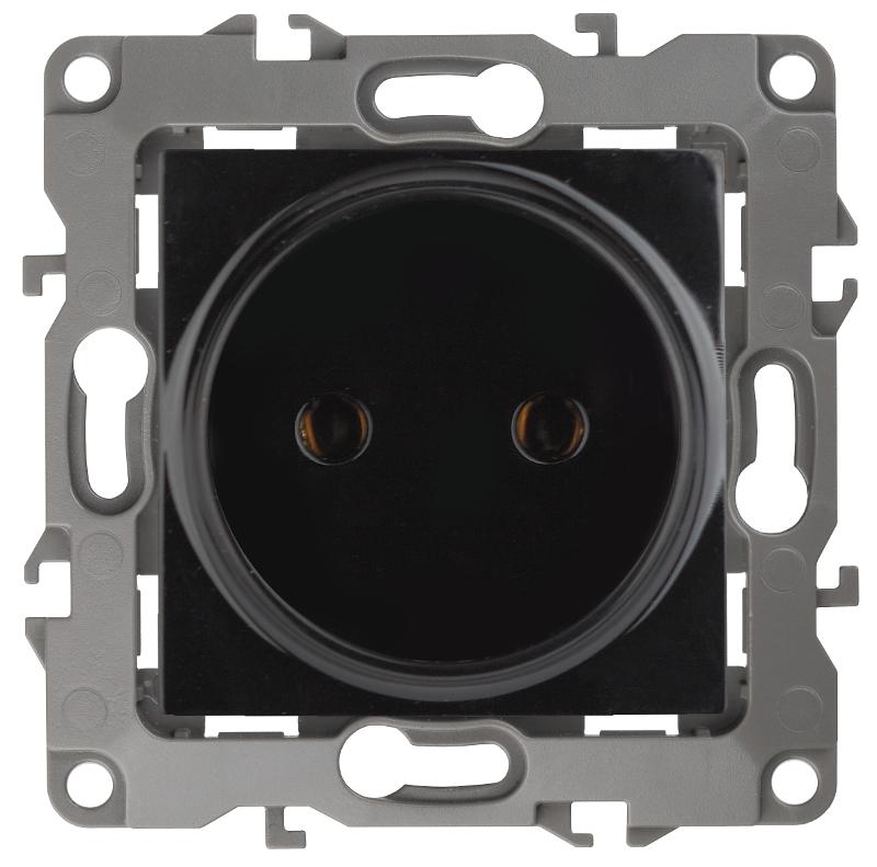 Розетка 12-2105-06 2P, 16АХ-250В,  чёрный