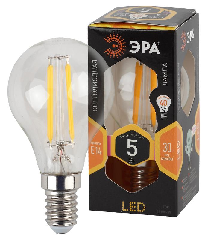 Лампа светодиодная LED 5Вт E14 220В 2700К F-LED Р45 шар