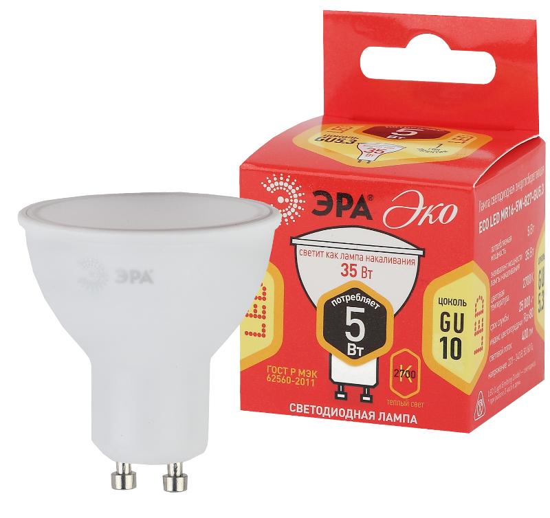 Лампа светодиодная RED LINE ECO LED MR16-5W-827-GU10