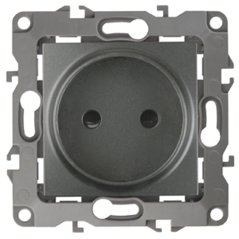 Розетка 12-2105-12 2P, 16АХ-250В,  графит