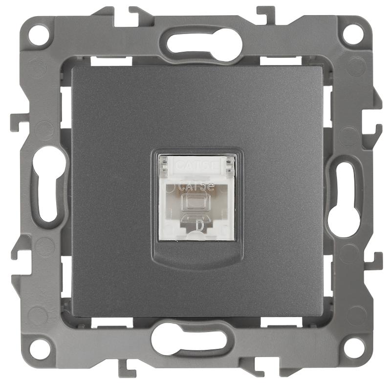 Розетка информационная 12-3107-12 RJ45,  графит