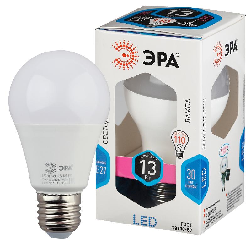 Лампа светодиодная LED 13Вт Е27 4000К СТАНДАРТ smd A60-13W-840-E27