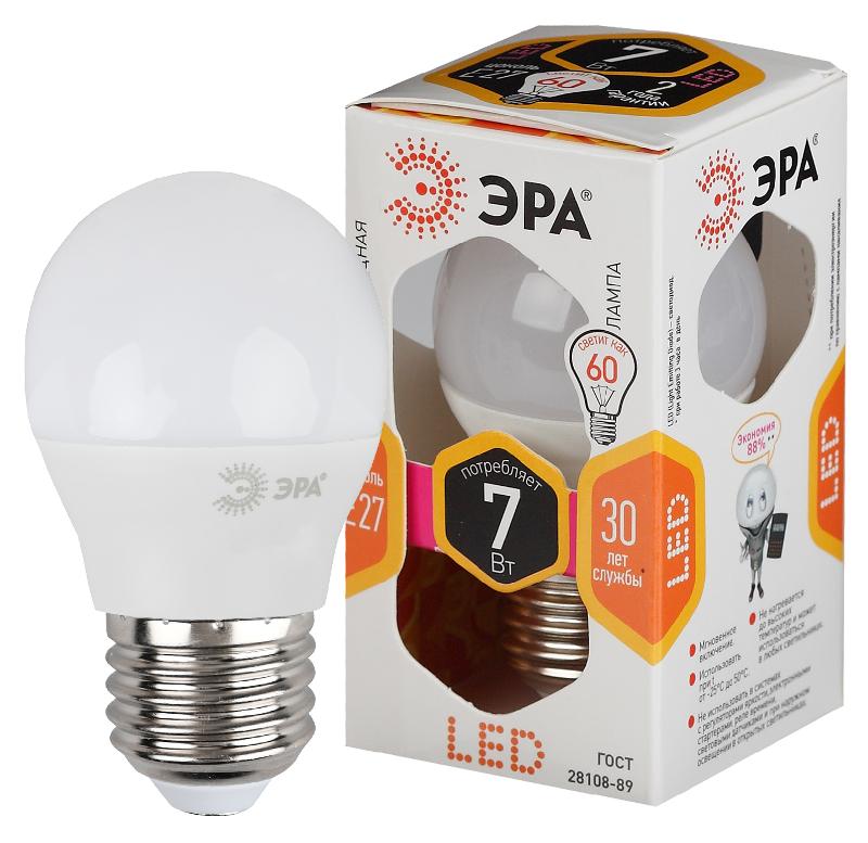 Лампа светодиодная LED 7Вт Е27 220В 2700К smd P45 шар