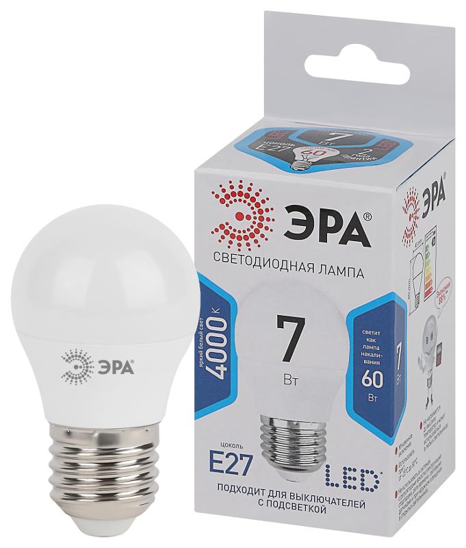 Лампа светодиодная LED 7Вт Е27 220В 4000К smd P45 шар