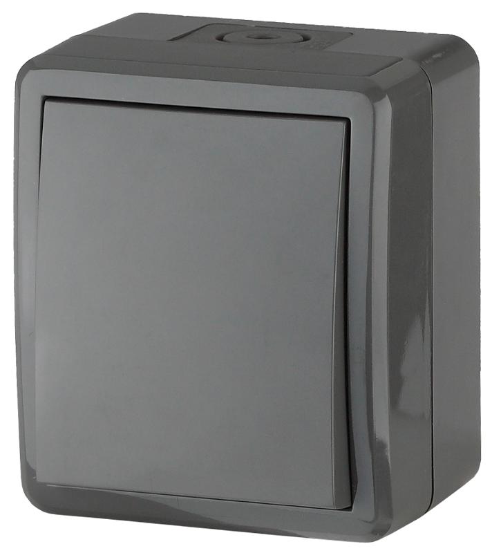 Переключатель IP54, 10АХ-250В, 11-1403-03, ОУ, Эксперт, Серый