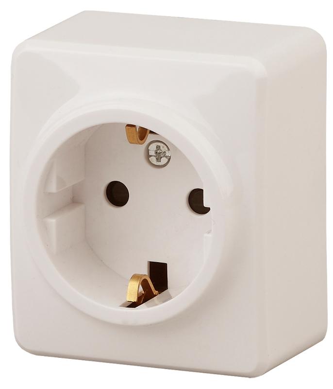 Розетка 11-2203-02  2P+E Schuko, 16АХ-250В, ОУ, Эксперт, Слоновая кость
