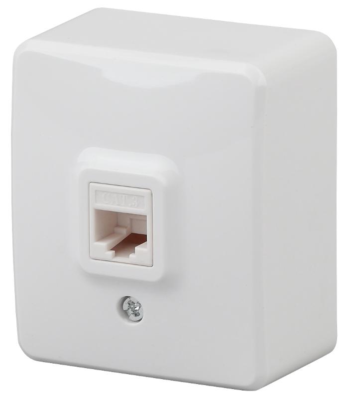 Розетка телефонная 11-3202-01  RJ11, ОУ, Эксперт, Белый