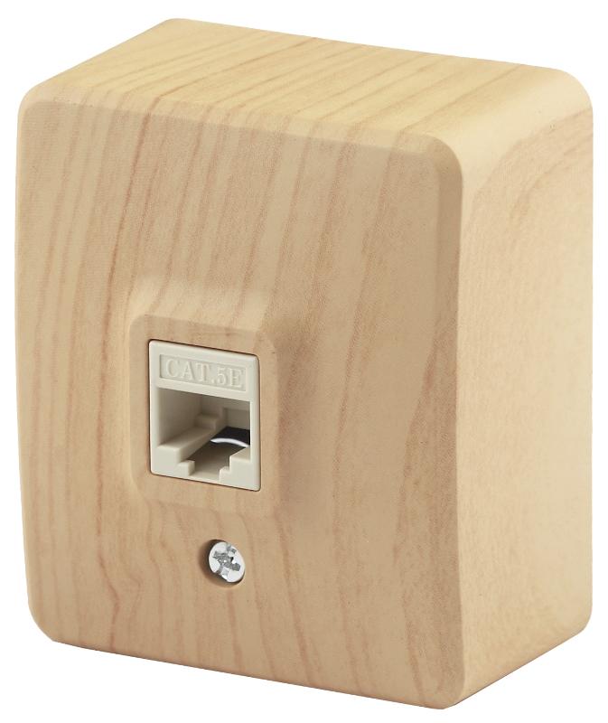 Розетка информационная 11-3203-11 RJ45, ОУ, Эксперт, Сосна