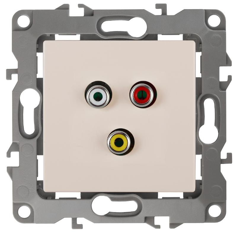 Розетка RCA 12-3113-02  ,  слоновая кость