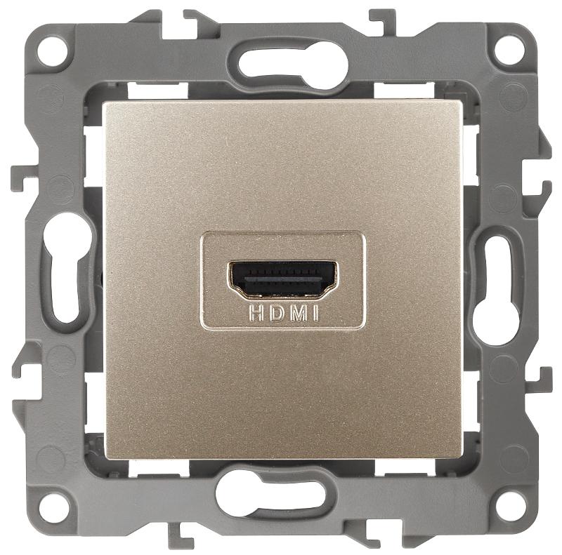 Розетка HDMI 12-3114-04  ,  шампань