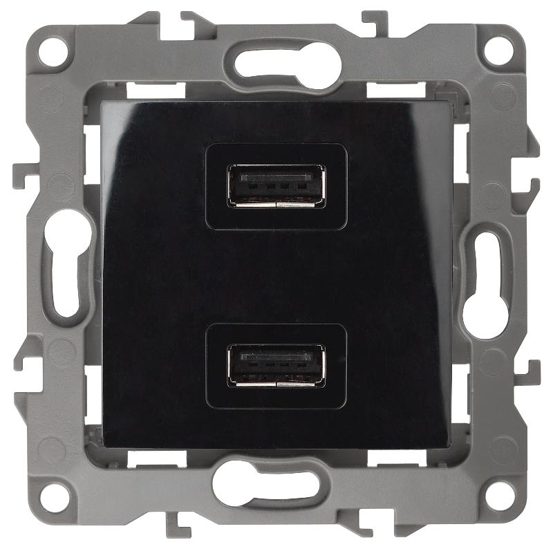 Устройство зарядное USB 12-4110-06  , 5В-2100мА,  чёрный