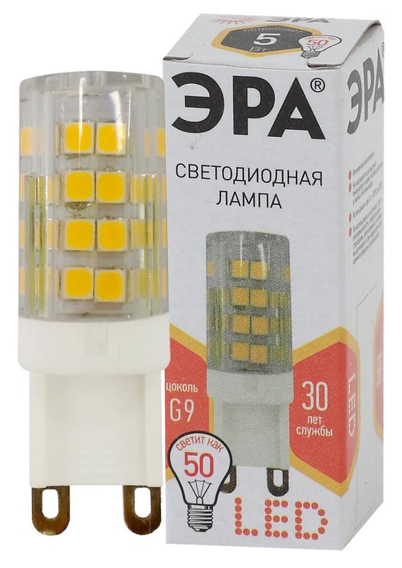 Лампа светодиодная LED 5Вт G9 220В 2700К smd JCD капсульная