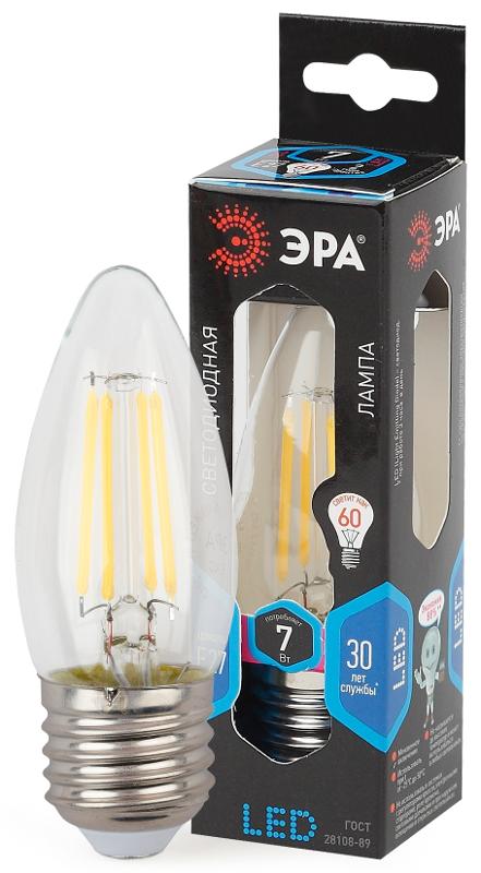 Лампа светодиодная F-LED B35-7W-840-E27 (филамент, свеча, 7Вт, нейтр, E27)
