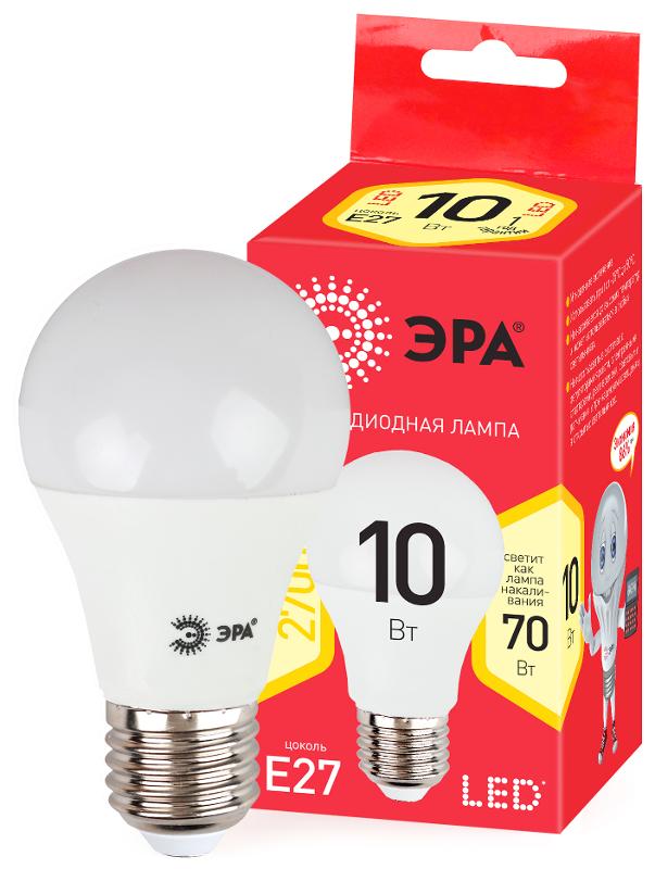 Лампа светодиодная RED LINE ECO LED A60-10W-827-E27 E27 / Е27 10Вт груша теплый белый свет
