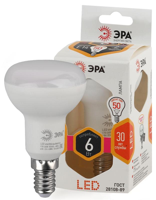 Лампа светодиодная LED R50-6W-827-E14