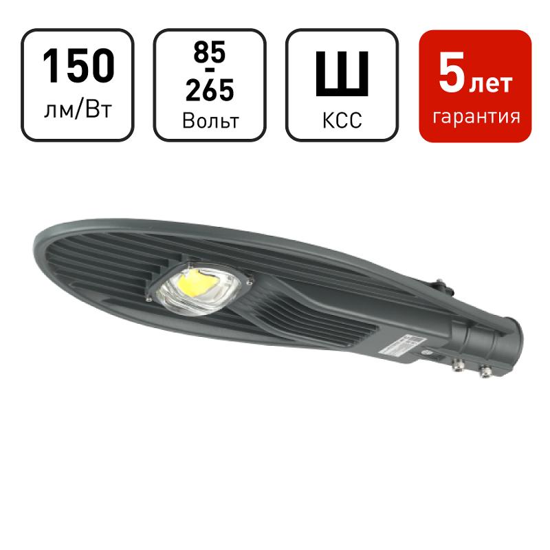 Светильник светодиодный консольный уличный ДКУ SPP-5-60-5K-W 60Вт 5000К IP65 9000лм 620x245x7