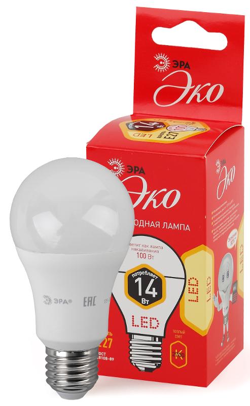 Лампа светодиодная LED ECO A60-14W-827-E27