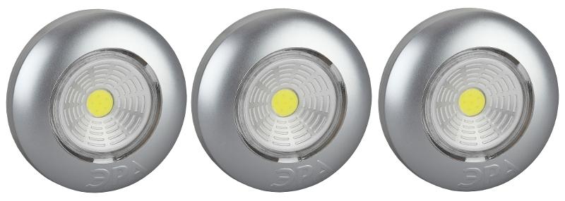 Светильник пушлайт (подсветка)  1хLED (COB) 3xAAA SB-504 Аврора серебристый (3 шт. в коробке)