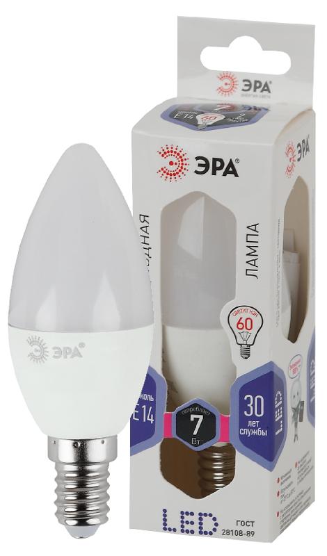 Лампа светодиодная LED 7Вт Е14 6000К smd B35-7W-860-E14