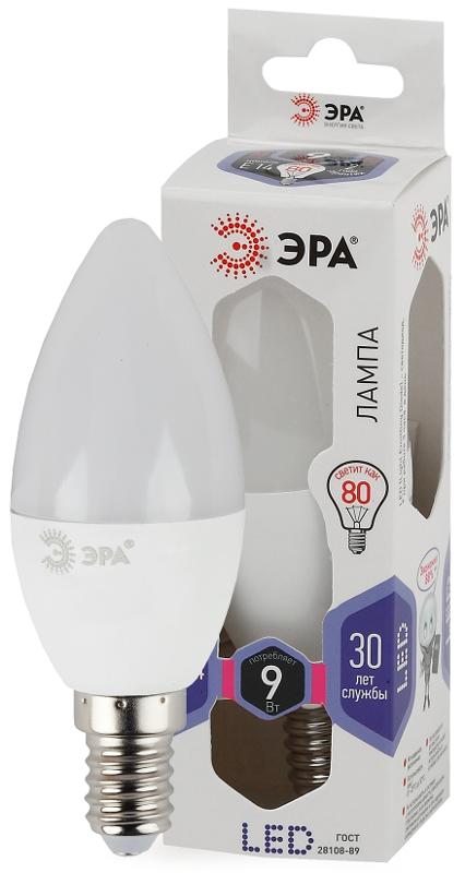 Лампа светодиодная LED 9Вт Е14 6000К smd B35-9W-860-E14