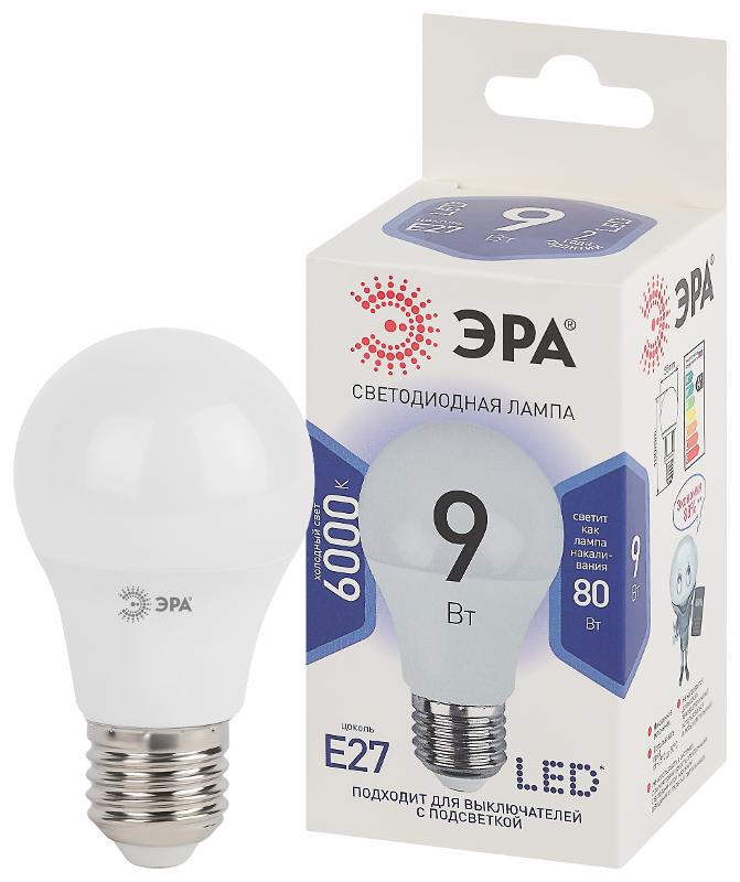 Лампа светодиодная СТАНДАРТ LED A60-9W-860-E27 (диод, груша, 9Вт, хол, E27)