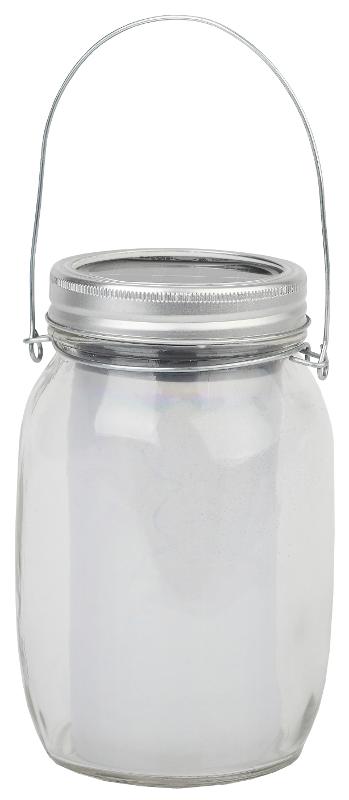 Cветильник садовый декоративный SL-GL14-JAR-2 на солнечной батарее, стекло, металл, прозрачный, 13,5 см