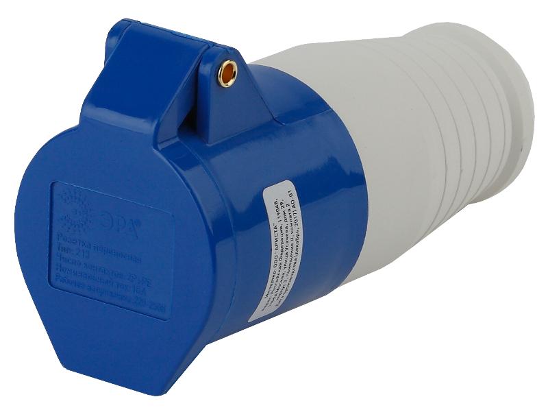 Розетка переносная 213 2Р+РЕ 16А 220В IP44