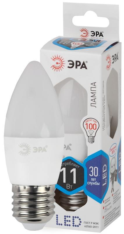 Лампа светодиодная LED 11Вт Е27 4000К smd B35-11w-840-E27