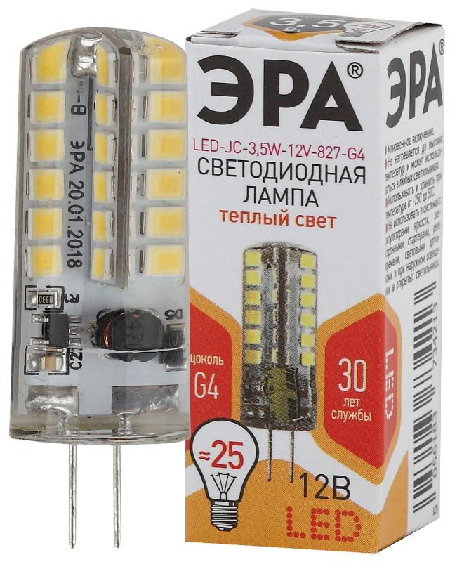 Лампа светодиодная  JC-3,5W-12V-827-G4 (диод, капсула, 3,5Вт, тепл, G4)