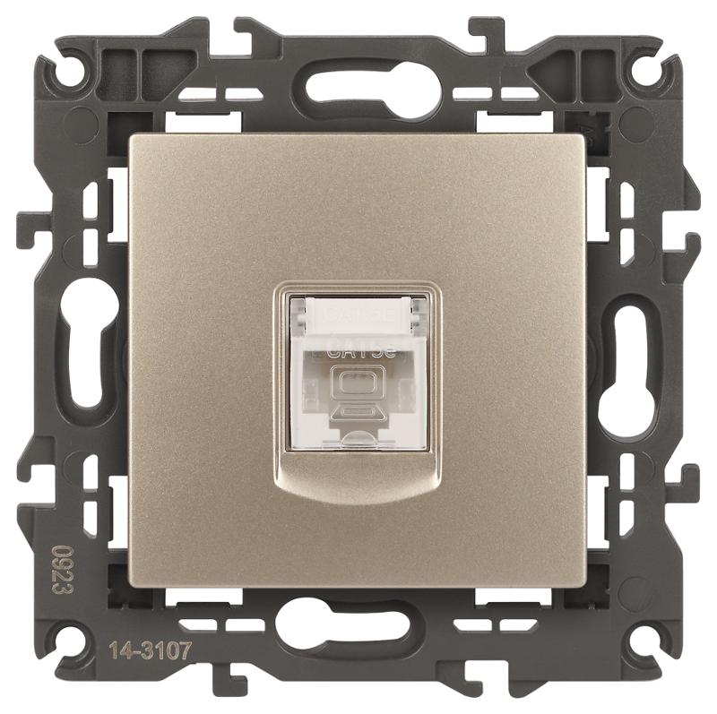 14-3107-04 Розетка RJ45, IP20, шампань