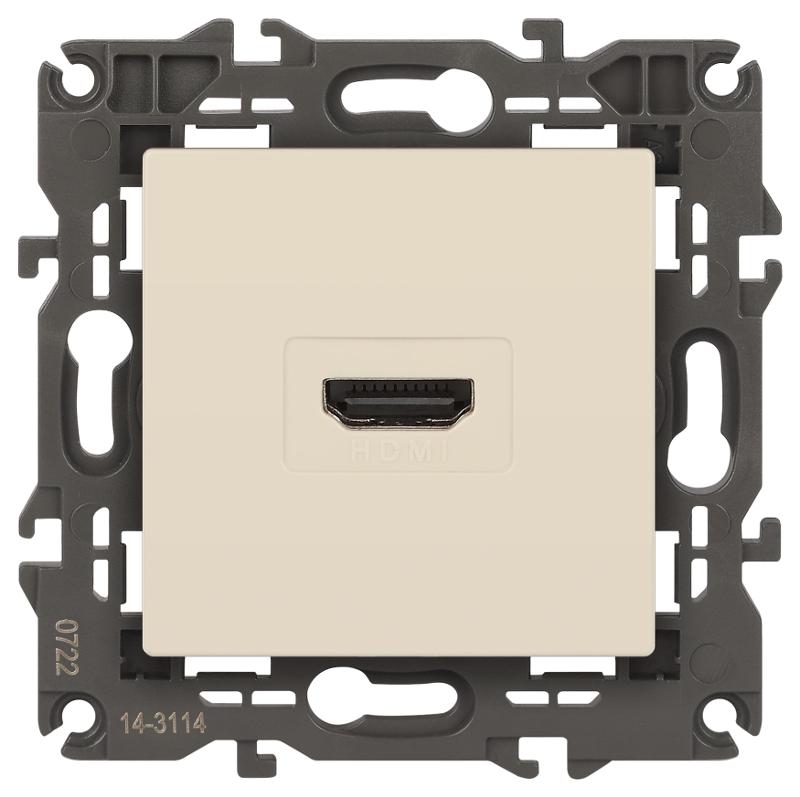 14-3114-02 Розетка HDMI, IP20, Эра Elegance, сл.кость