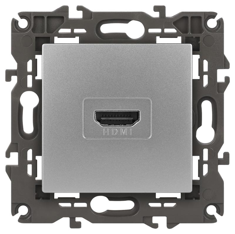 14-3114-03 Розетка HDMI, IP20, Эра Elegance, алюминий