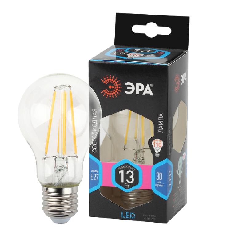 Лампа светодиодная F-LED A60-13W-840-E27 (филамент, груша, 13Вт, нейтр., Е27)
