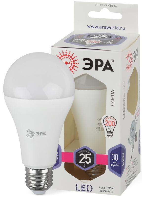 Лампа светодиодная LED 25Вт E27 6000К СТАНДАРТ груша