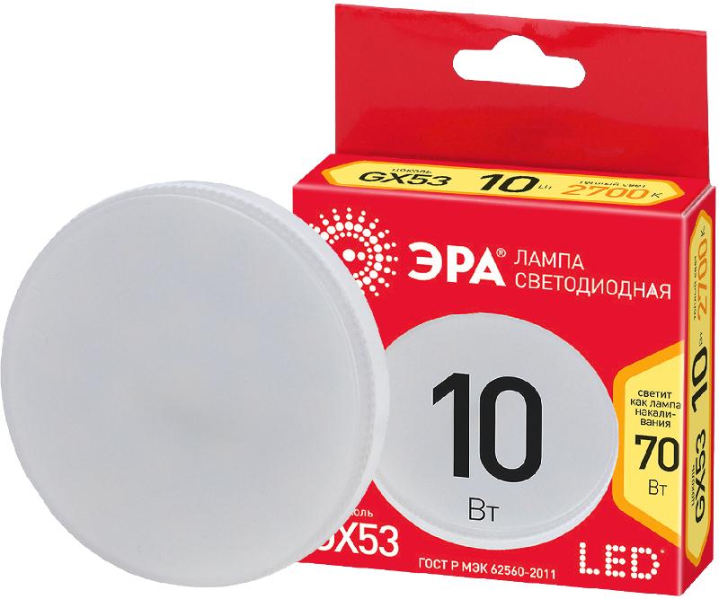 Лампа светодиодная RED LINE ECO LED GX-10W-827-GX53 GX53 10Вт таблетка теплый белый свет