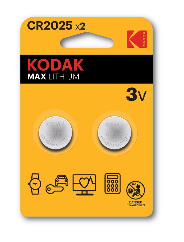 Батарейки  CR2025-2BL MAX Lithium (60/240/43200)