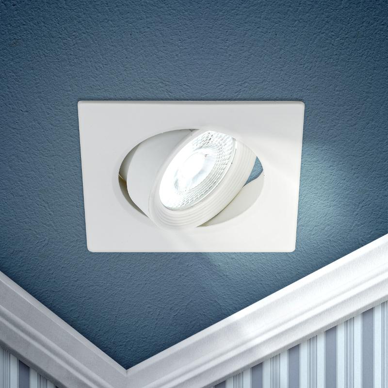 Светильник светодиодный встраиваемый KL LED 21A-5 4K WH LED квадратный поворотн. LED SMD 5W 4000K белый