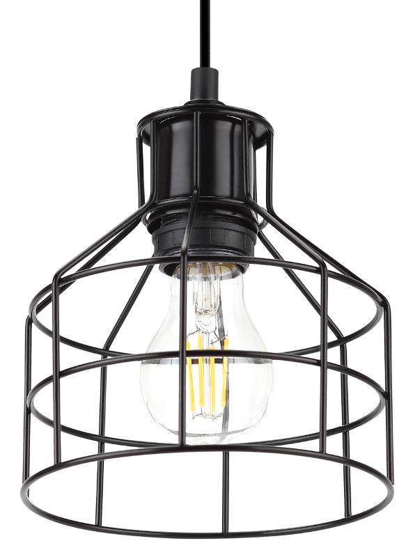 Светильник подвесной PL9 BK металл, E27, max 60W, d160 мм, черный