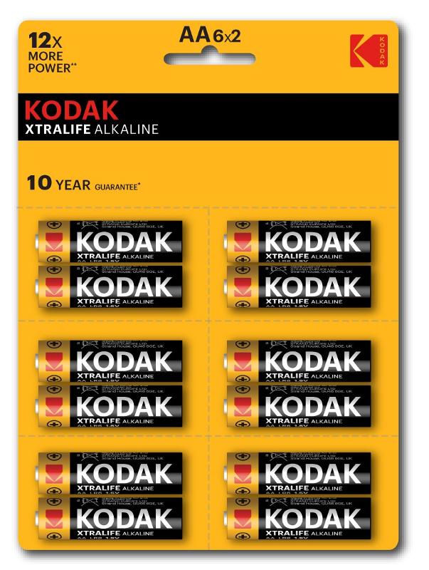 Батарейки  LR6-12BL perforated (6x2BL) XTRALIFE Alkaline [KAA-2x6 perf] (144/576/18432)